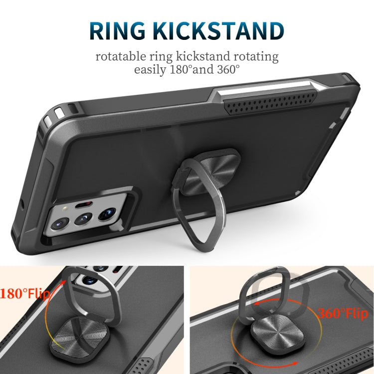 For Samsung Galaxy Note20 Ultra 3 in 1 PC + TPU Phone Case with Ring Holder
