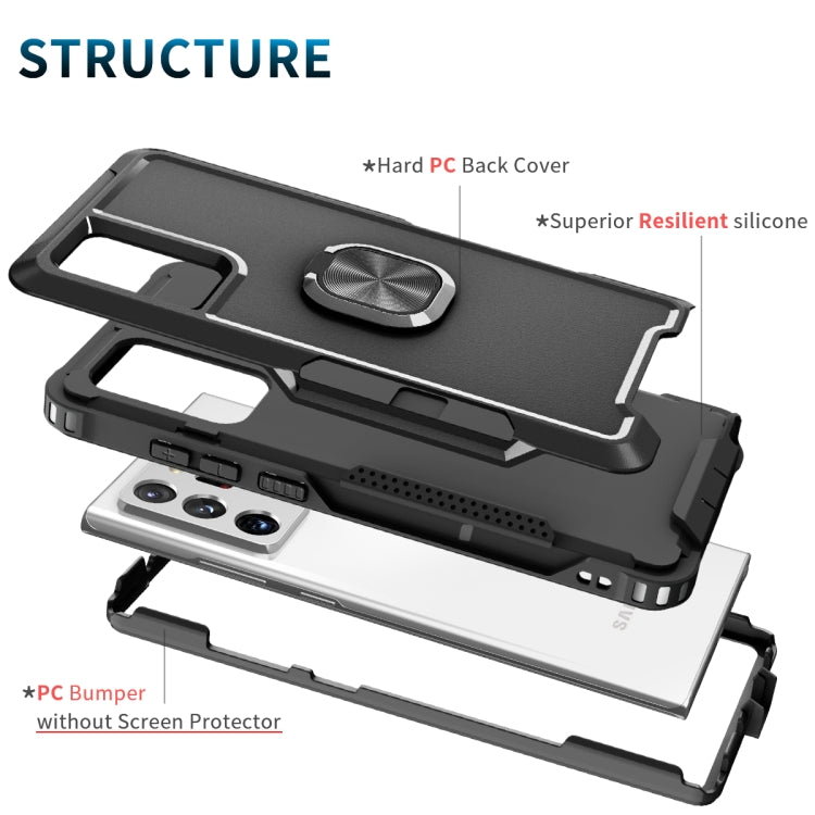 For Samsung Galaxy Note20 Ultra 3 in 1 PC + TPU Phone Case with Ring Holder