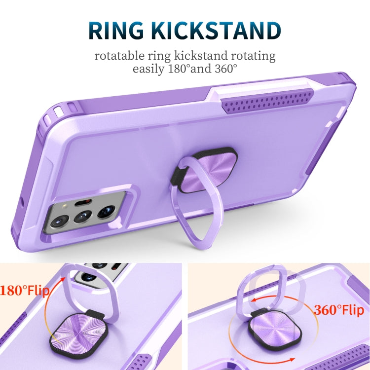 For Samsung Galaxy Note20 Ultra 3 in 1 PC + TPU Phone Case with Ring Holder