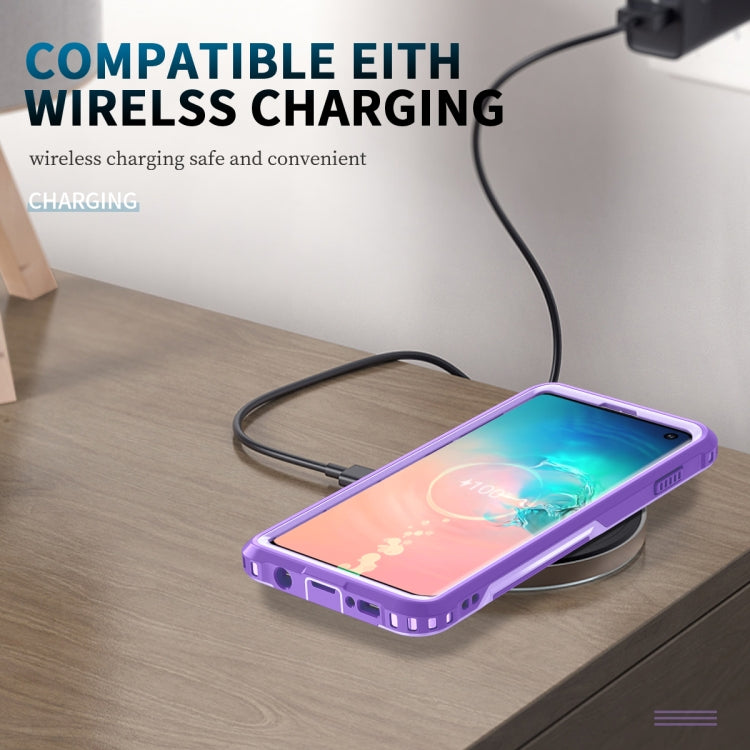 For Samsung Galaxy S10 3 in 1 PC + TPU Phone Case with Ring Holder