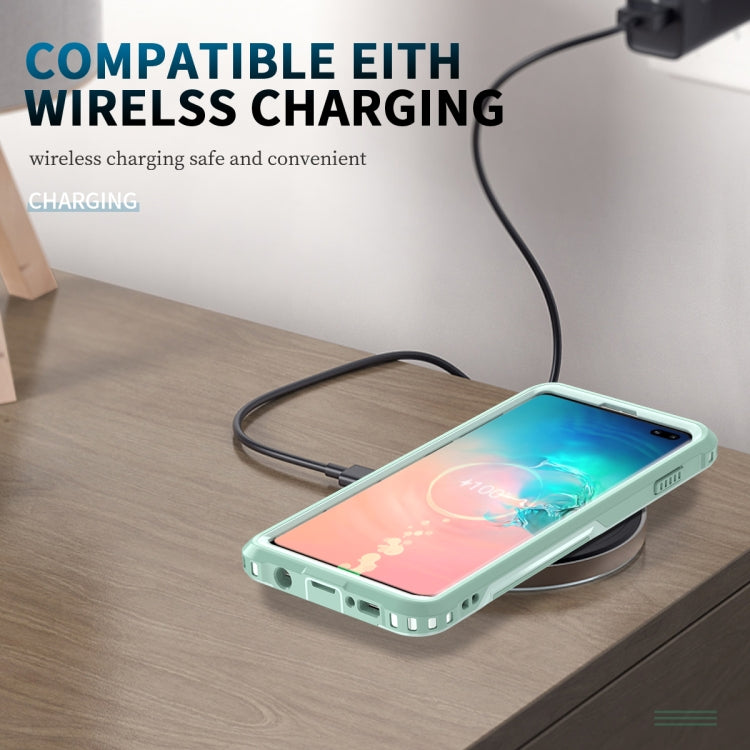 For Samsung Galaxy S10+ 3 in 1 PC + TPU Phone Case with Ring Holder