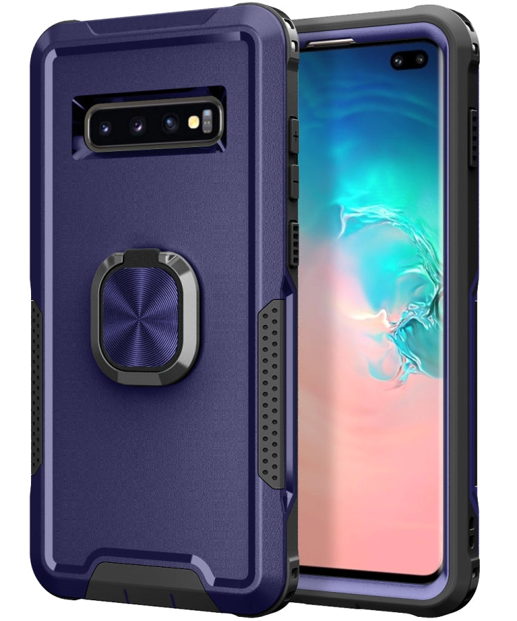 For Samsung Galaxy S10+ 3 in 1 PC + TPU Phone Case with Ring Holder