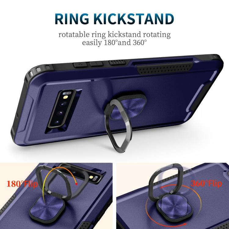 For Samsung Galaxy S10+ 3 in 1 PC + TPU Phone Case with Ring Holder