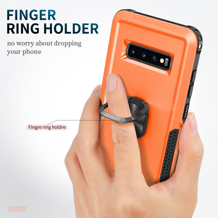 For Samsung Galaxy S10+ 3 in 1 PC + TPU Phone Case with Ring Holder