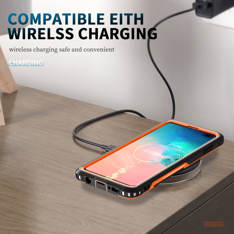 For Samsung Galaxy S10+ 3 in 1 PC + TPU Phone Case with Ring Holder