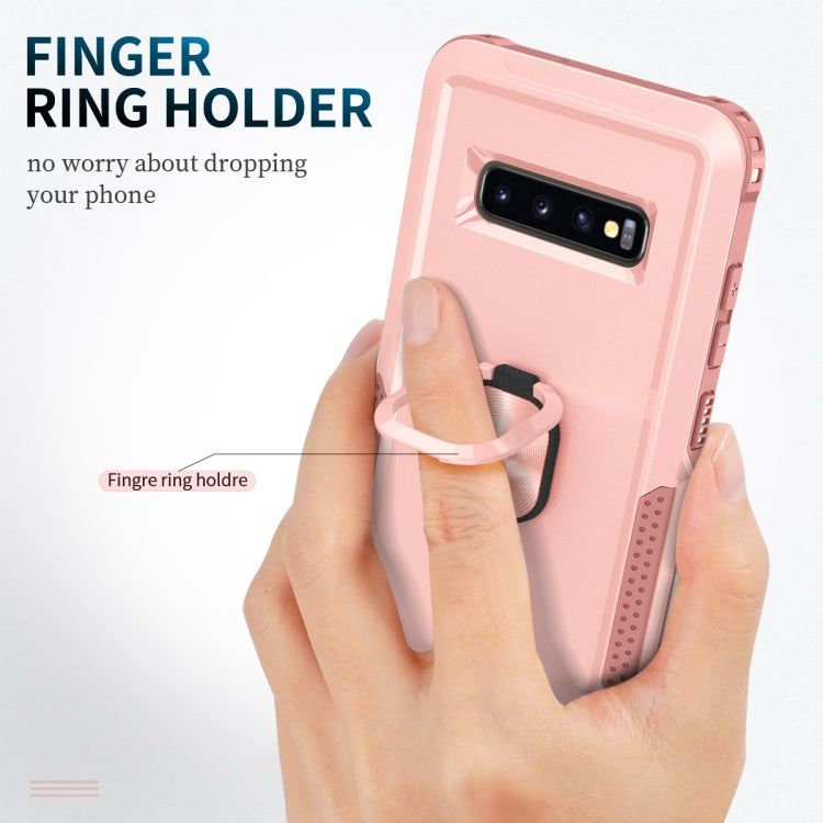 For Samsung Galaxy S10+ 3 in 1 PC + TPU Phone Case with Ring Holder