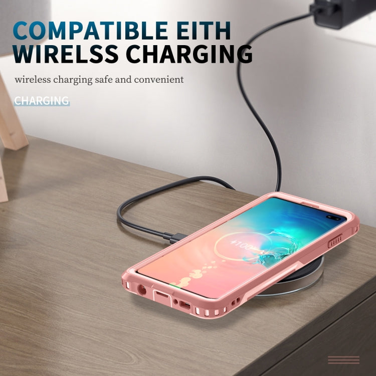 For Samsung Galaxy S10+ 3 in 1 PC + TPU Phone Case with Ring Holder