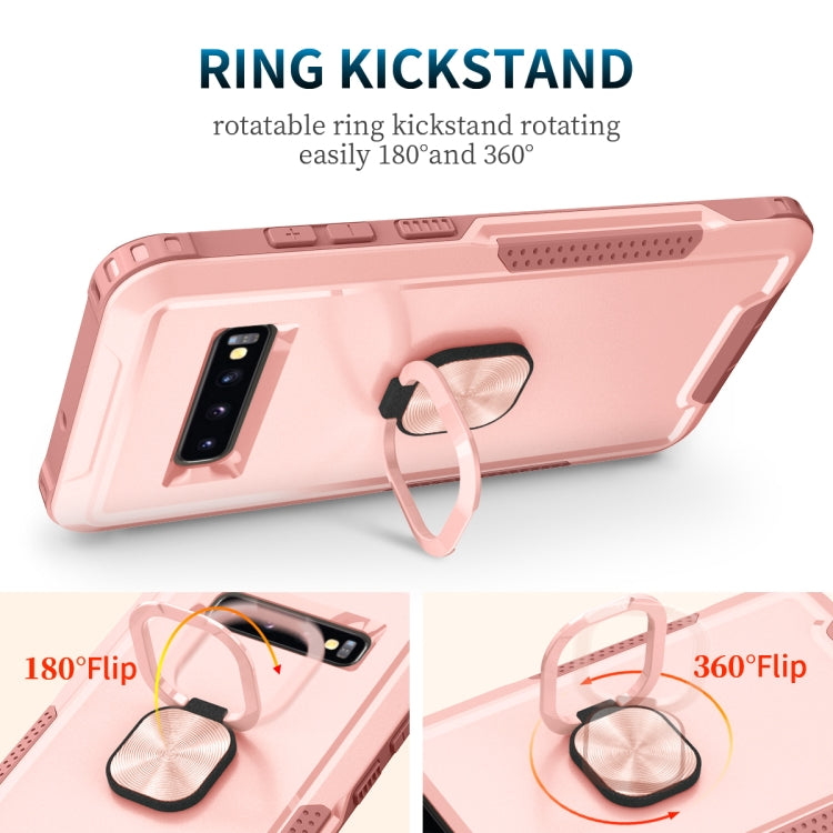 For Samsung Galaxy S10+ 3 in 1 PC + TPU Phone Case with Ring Holder