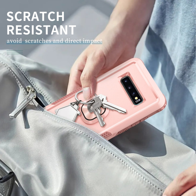 For Samsung Galaxy S10+ 3 in 1 PC + TPU Phone Case with Ring Holder