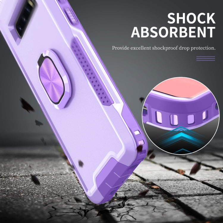 For Samsung Galaxy S10+ 3 in 1 PC + TPU Phone Case with Ring Holder