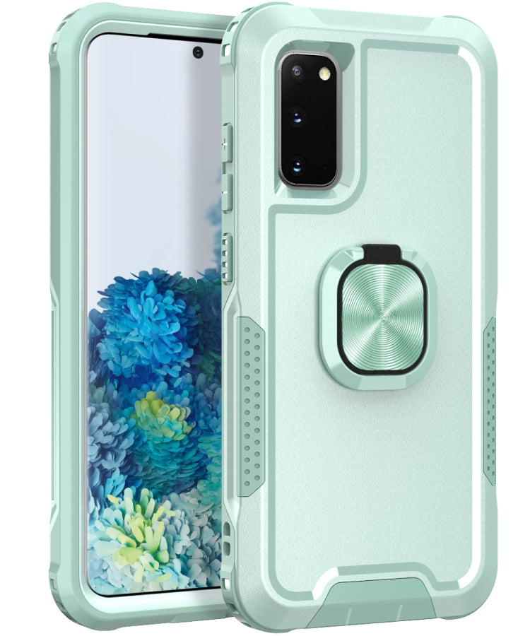 For Samsung Galaxy S20 3 in 1 PC + TPU Phone Case with Ring Holder
