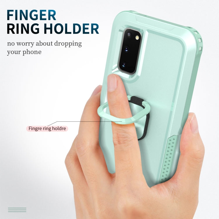 For Samsung Galaxy S20 3 in 1 PC + TPU Phone Case with Ring Holder