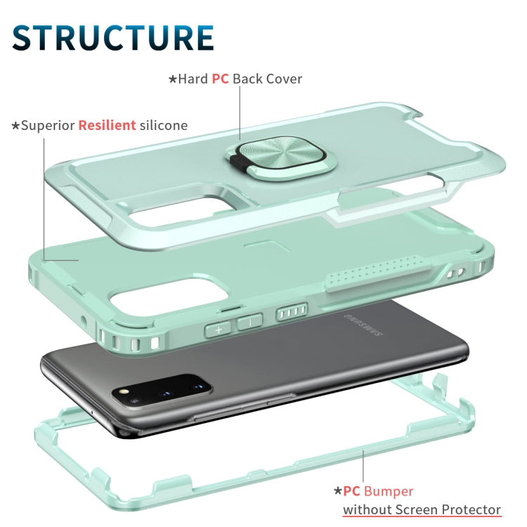For Samsung Galaxy S20 3 in 1 PC + TPU Phone Case with Ring Holder