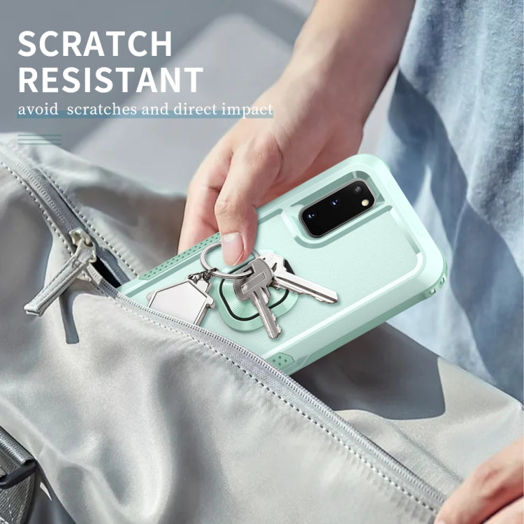 For Samsung Galaxy S20 3 in 1 PC + TPU Phone Case with Ring Holder