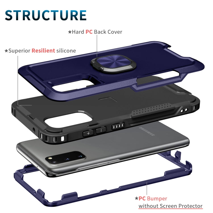 For Samsung Galaxy S20 3 in 1 PC + TPU Phone Case with Ring Holder