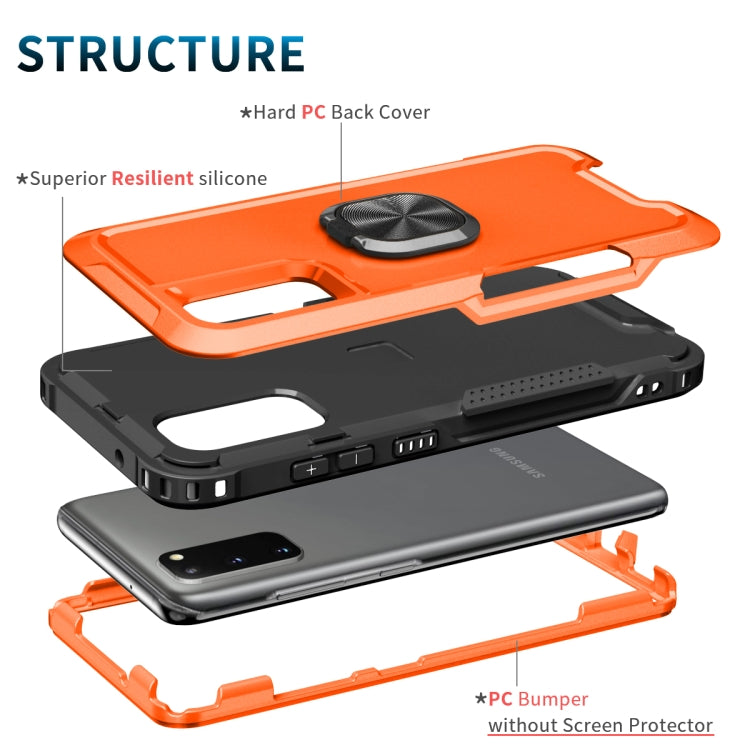 For Samsung Galaxy S20 3 in 1 PC + TPU Phone Case with Ring Holder