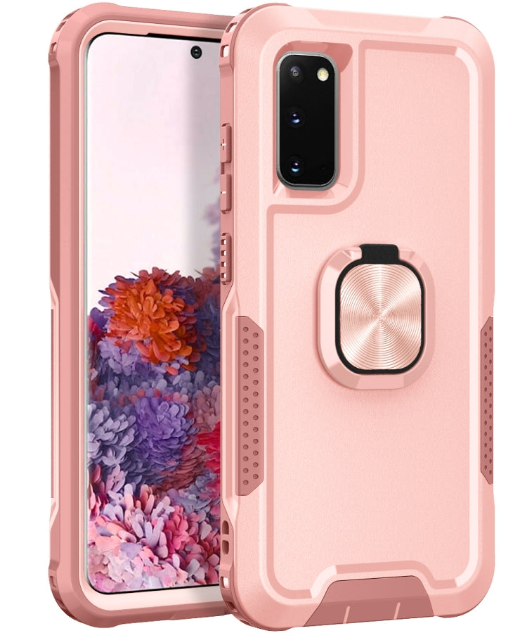 For Samsung Galaxy S20 3 in 1 PC + TPU Phone Case with Ring Holder