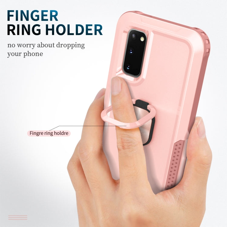 For Samsung Galaxy S20 3 in 1 PC + TPU Phone Case with Ring Holder
