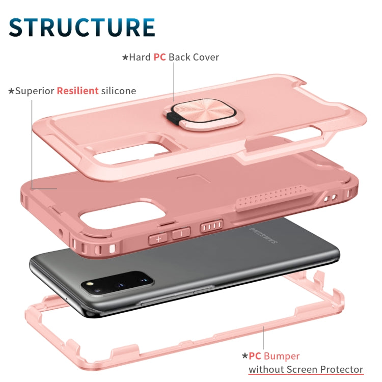 For Samsung Galaxy S20 3 in 1 PC + TPU Phone Case with Ring Holder