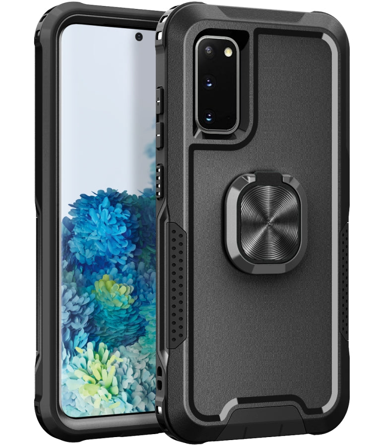 For Samsung Galaxy S20 3 in 1 PC + TPU Phone Case with Ring Holder