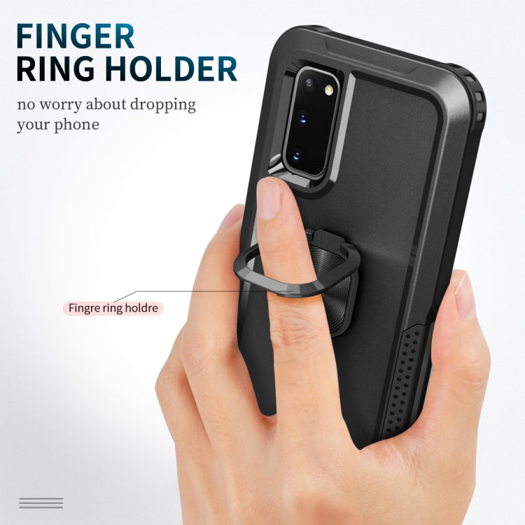For Samsung Galaxy S20 3 in 1 PC + TPU Phone Case with Ring Holder