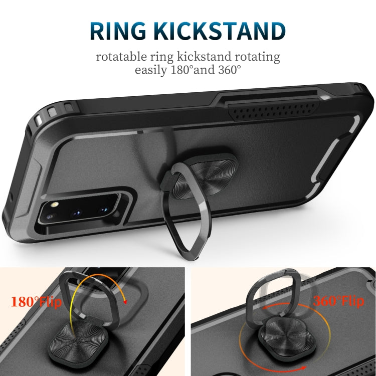 For Samsung Galaxy S20 3 in 1 PC + TPU Phone Case with Ring Holder
