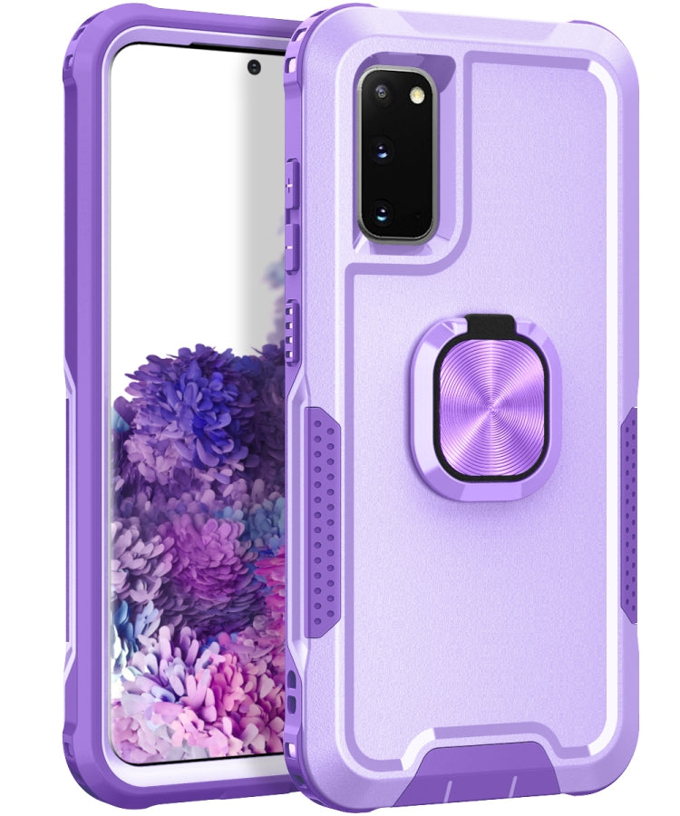 For Samsung Galaxy S20 3 in 1 PC + TPU Phone Case with Ring Holder