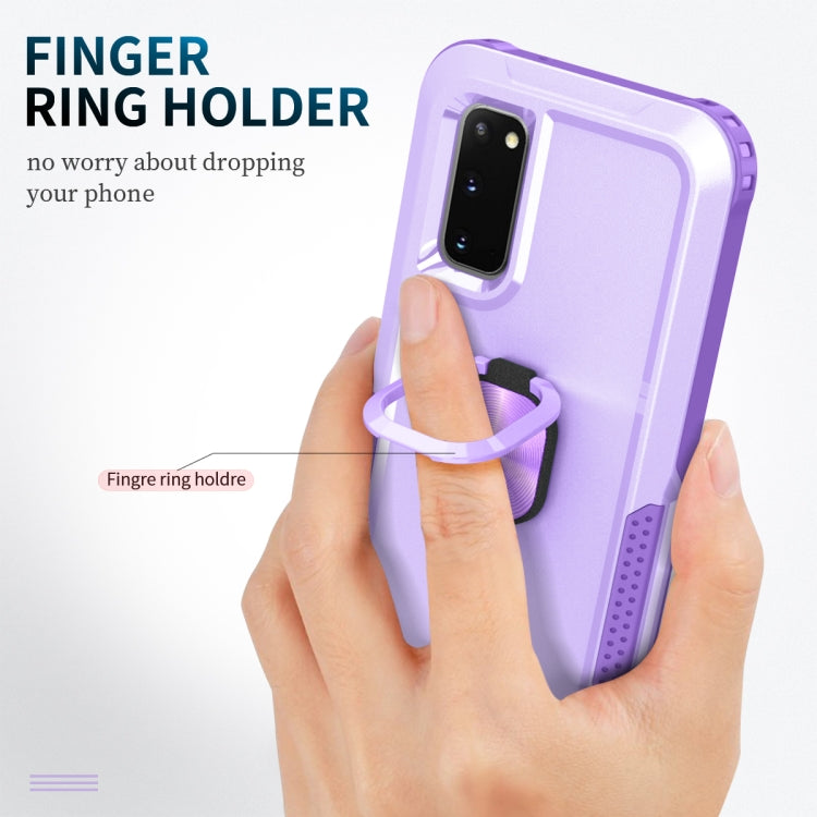 For Samsung Galaxy S20 3 in 1 PC + TPU Phone Case with Ring Holder
