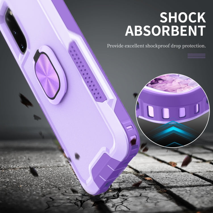 For Samsung Galaxy S20 3 in 1 PC + TPU Phone Case with Ring Holder