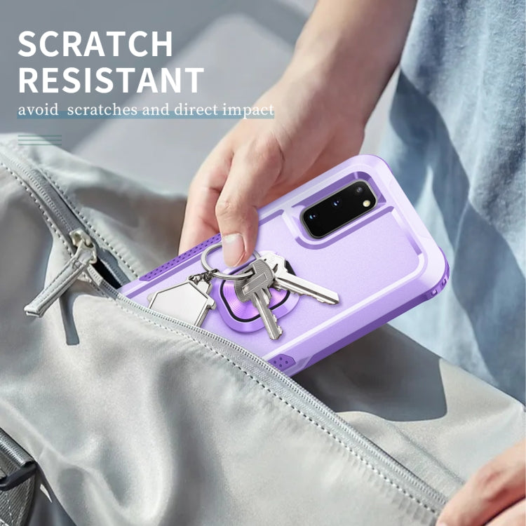 For Samsung Galaxy S20 3 in 1 PC + TPU Phone Case with Ring Holder