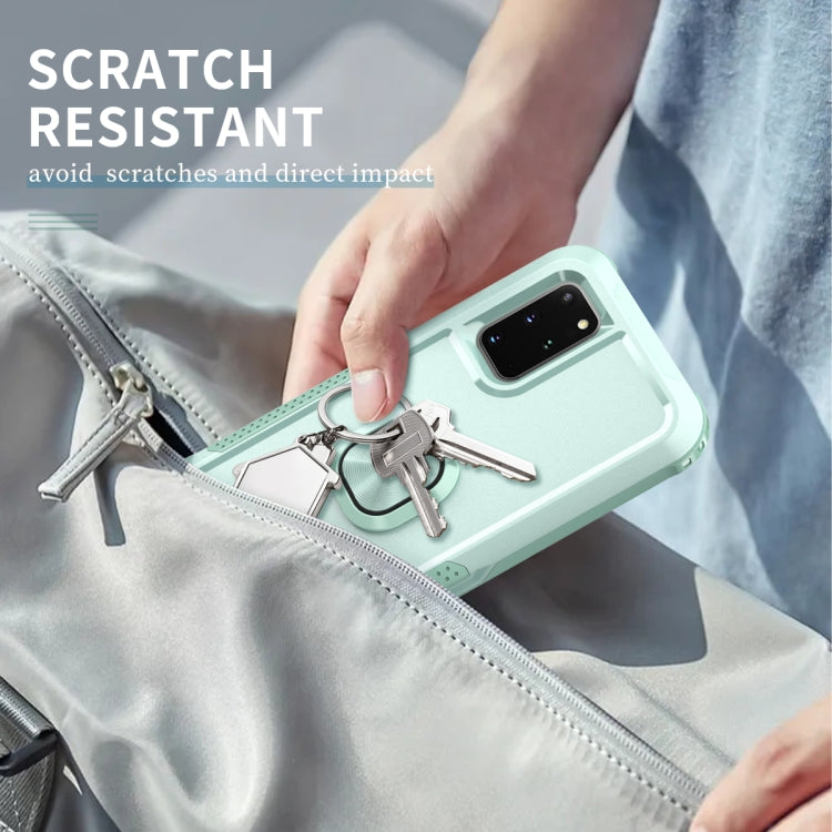 For Samsung Galaxy S20+ 3 in 1 PC + TPU Phone Case with Ring Holder