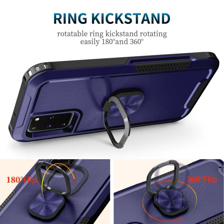 For Samsung Galaxy S20+ 3 in 1 PC + TPU Phone Case with Ring Holder