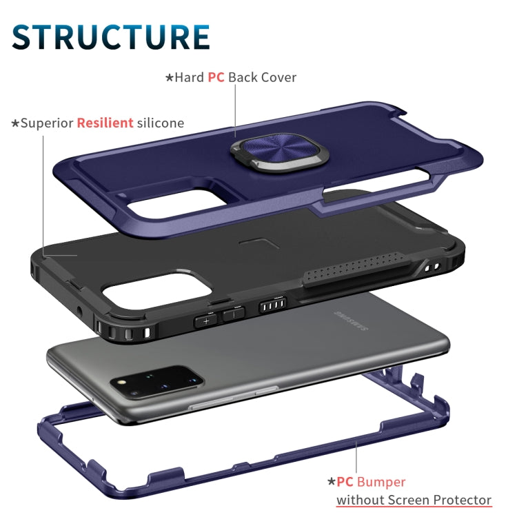 For Samsung Galaxy S20+ 3 in 1 PC + TPU Phone Case with Ring Holder