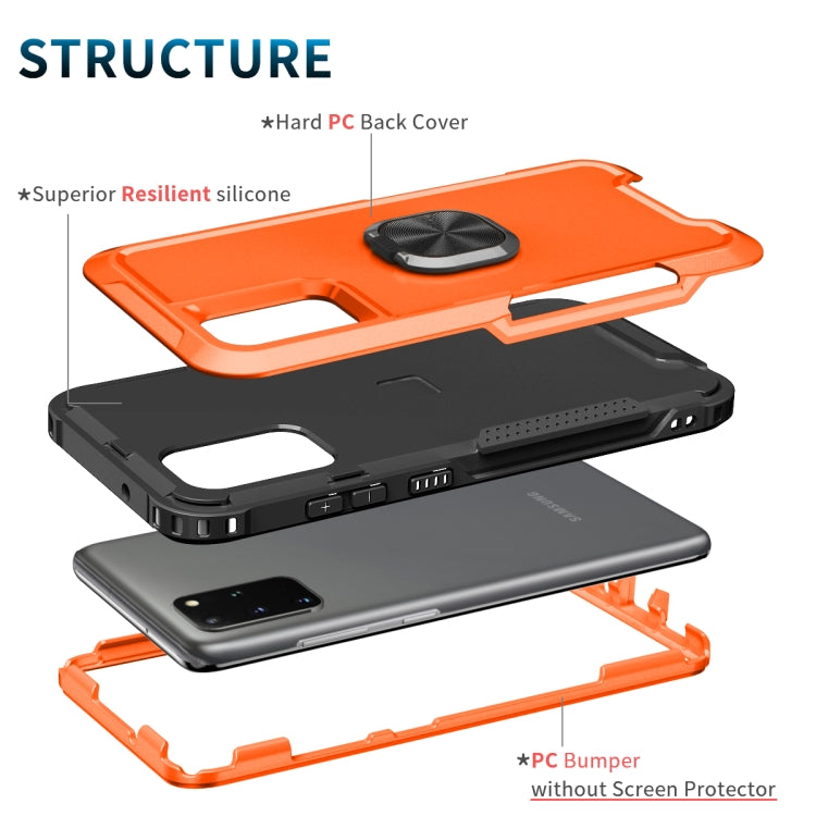 For Samsung Galaxy S20+ 3 in 1 PC + TPU Phone Case with Ring Holder