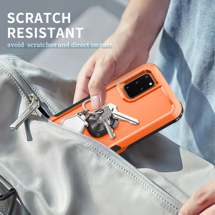 For Samsung Galaxy S20+ 3 in 1 PC + TPU Phone Case with Ring Holder