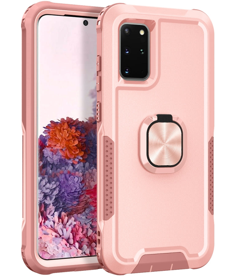 For Samsung Galaxy S20+ 3 in 1 PC + TPU Phone Case with Ring Holder