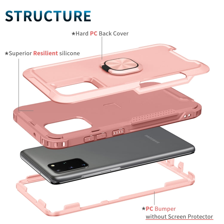 For Samsung Galaxy S20+ 3 in 1 PC + TPU Phone Case with Ring Holder