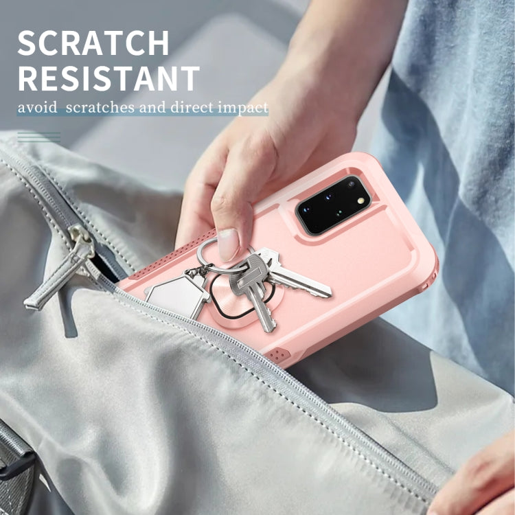 For Samsung Galaxy S20+ 3 in 1 PC + TPU Phone Case with Ring Holder