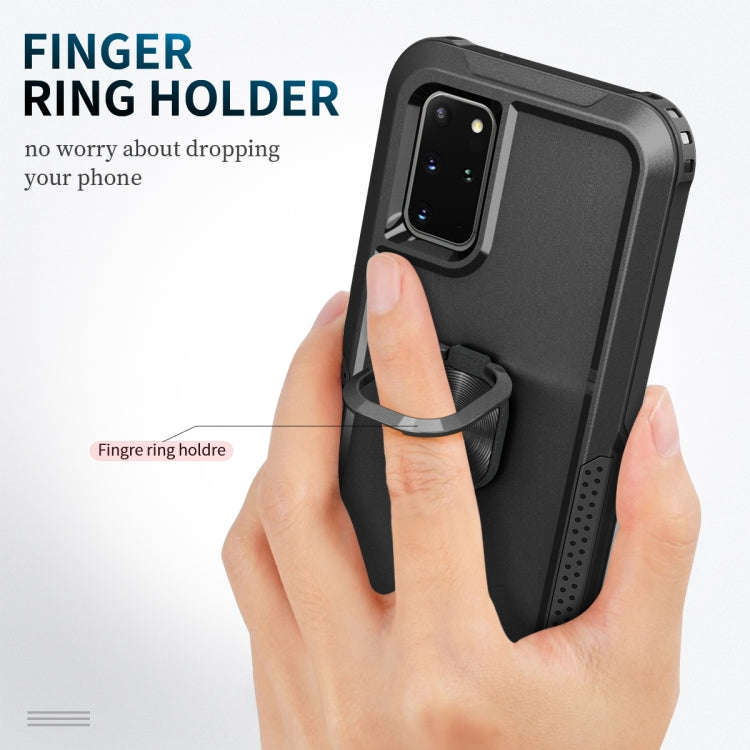 For Samsung Galaxy S20+ 3 in 1 PC + TPU Phone Case with Ring Holder
