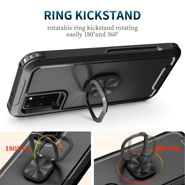 For Samsung Galaxy S20+ 3 in 1 PC + TPU Phone Case with Ring Holder