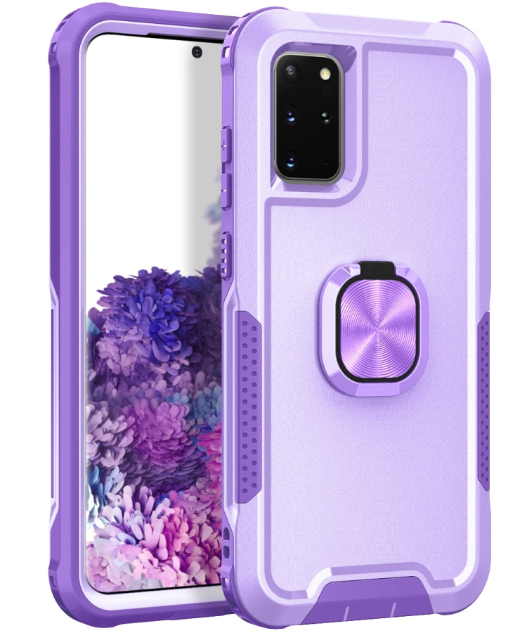 For Samsung Galaxy S20+ 3 in 1 PC + TPU Phone Case with Ring Holder