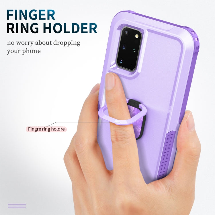 For Samsung Galaxy S20+ 3 in 1 PC + TPU Phone Case with Ring Holder