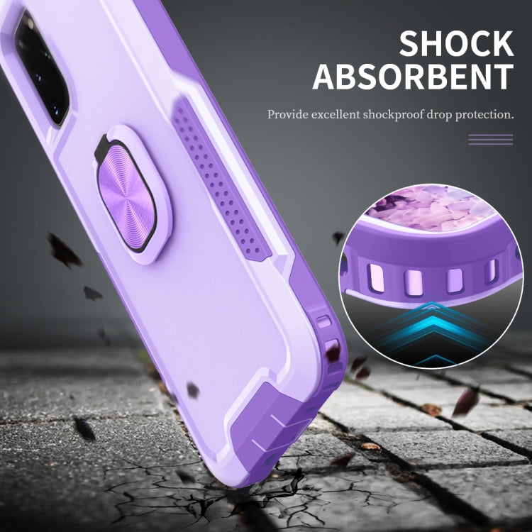 For Samsung Galaxy S20+ 3 in 1 PC + TPU Phone Case with Ring Holder