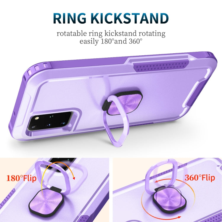 For Samsung Galaxy S20+ 3 in 1 PC + TPU Phone Case with Ring Holder