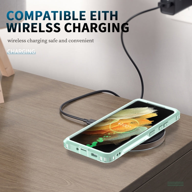 For Samsung Galaxy S21 Ultra 5G 3 in 1 PC + TPU Phone Case with Ring Holder