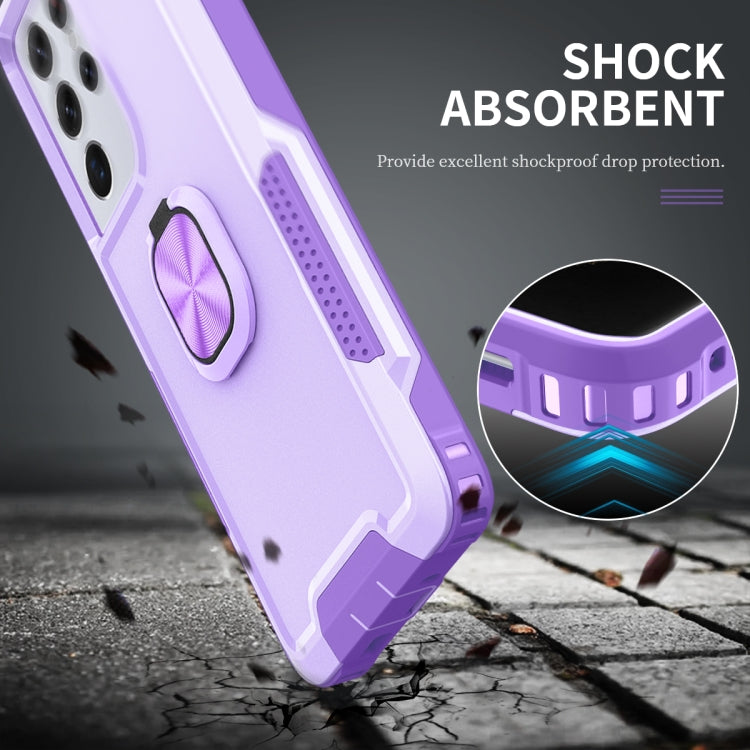 For Samsung Galaxy S21 Ultra 5G 3 in 1 PC + TPU Phone Case with Ring Holder