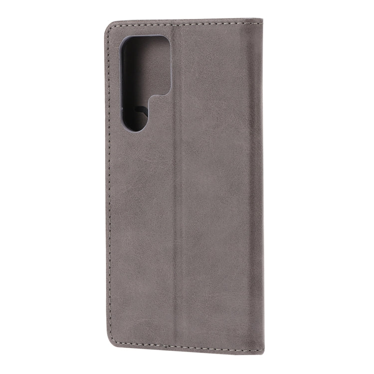 For Samsung Galaxy S22 Ultra 5G Embossed Happy Cat Pattern Leather Phone Case