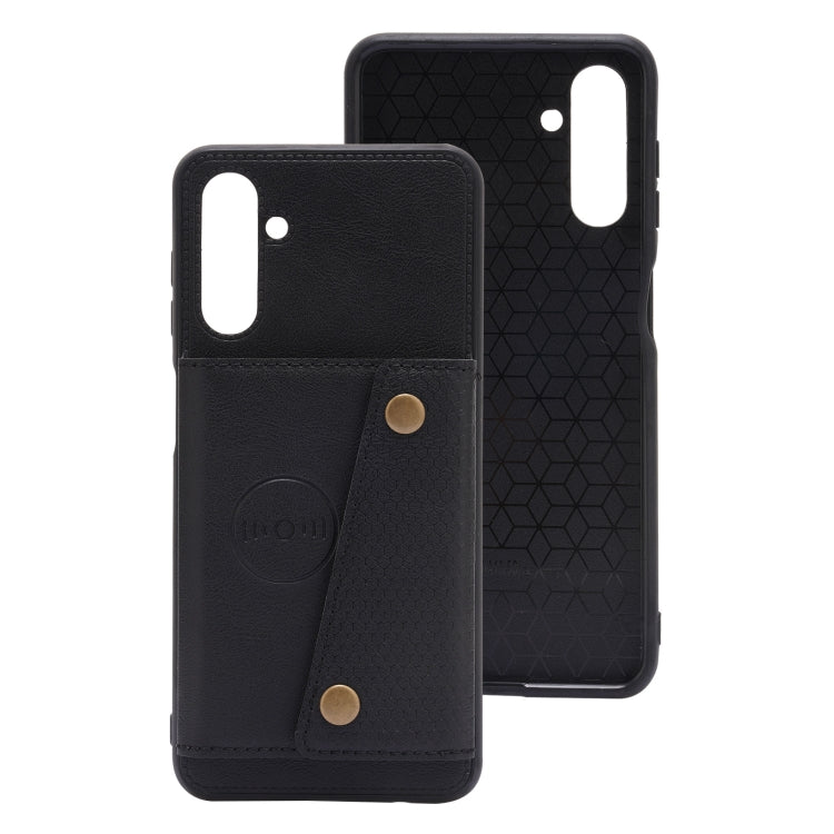 For Samsung Galaxy A13 5G Double Buckle PU + TPU Magnetic Phone Case