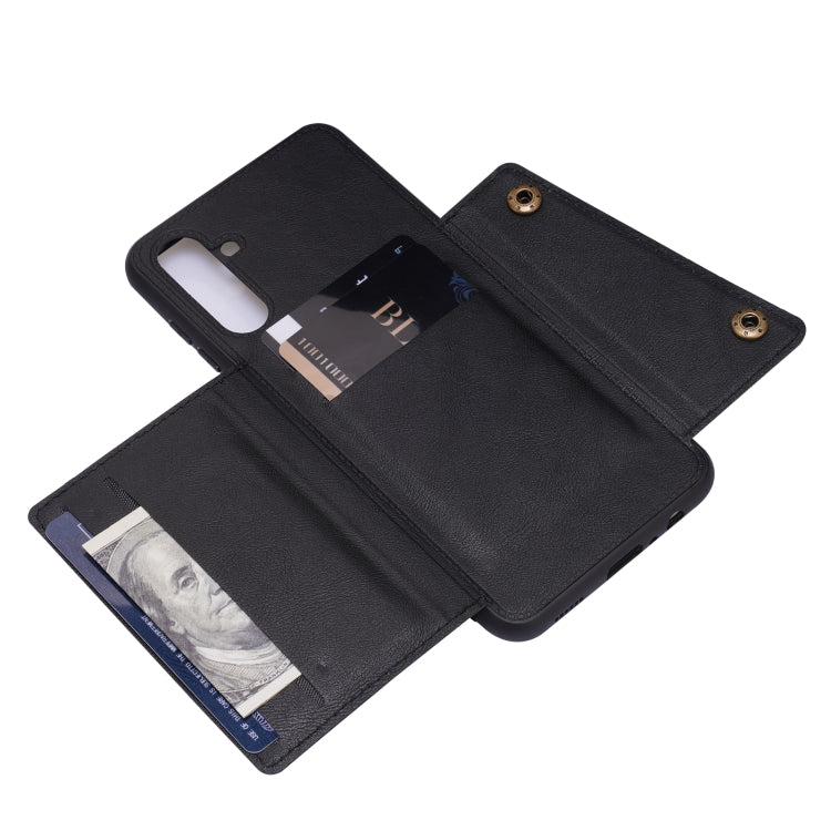 For Samsung Galaxy A13 5G Double Buckle PU + TPU Magnetic Phone Case