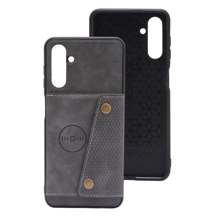 For Samsung Galaxy A13 5G Double Buckle PU + TPU Magnetic Phone Case